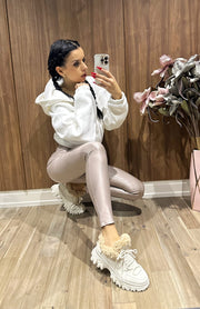 FOOREVER SO EXTRA PANTS BEIGE image 2