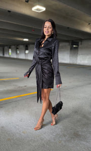 AMBER SATIN DRESS image 6