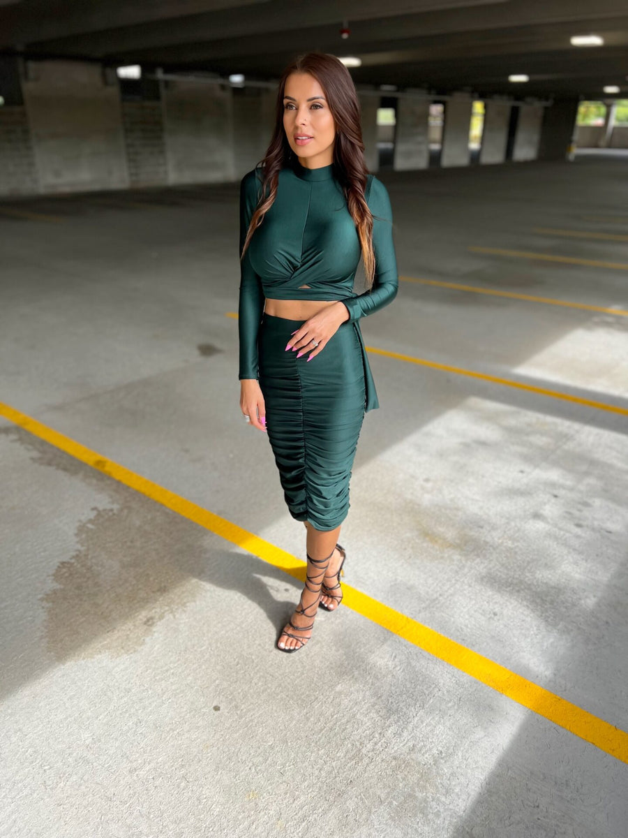 MY WHOLE HEART SET WITH SKIRT GREEN image 4
