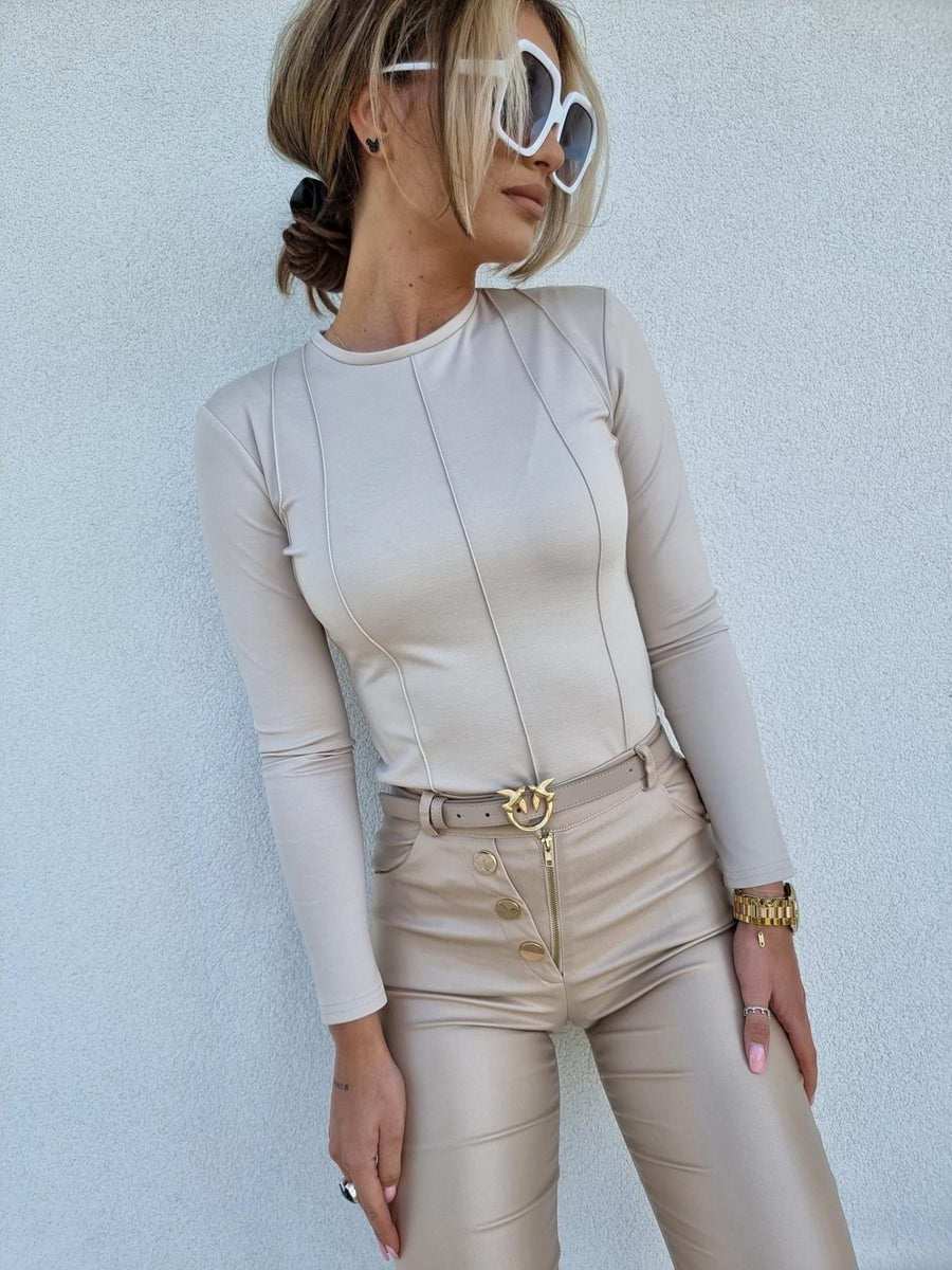 TESSO BEIGE TOP LONG SLEEVE image 0