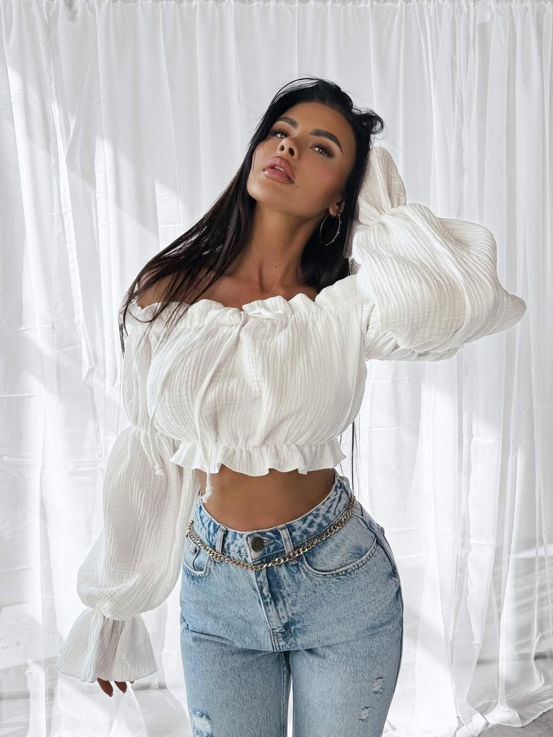 TALISKER OLAVOGA ecru Spanish blouse image 0