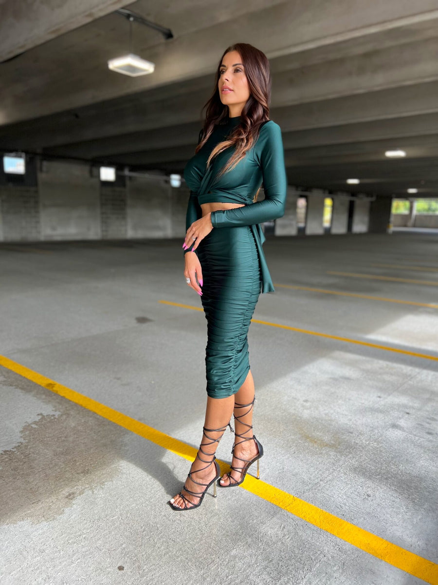 MY WHOLE HEART SET WITH SKIRT GREEN image 6