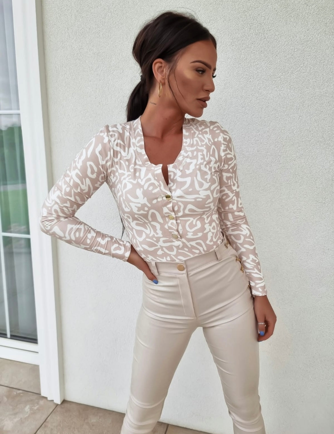 MIRELLA  BLOUSE BEIGE image 0