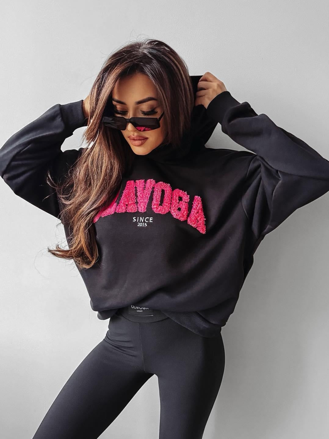 Lissa Ola Voga cotton hoodie, black image 0