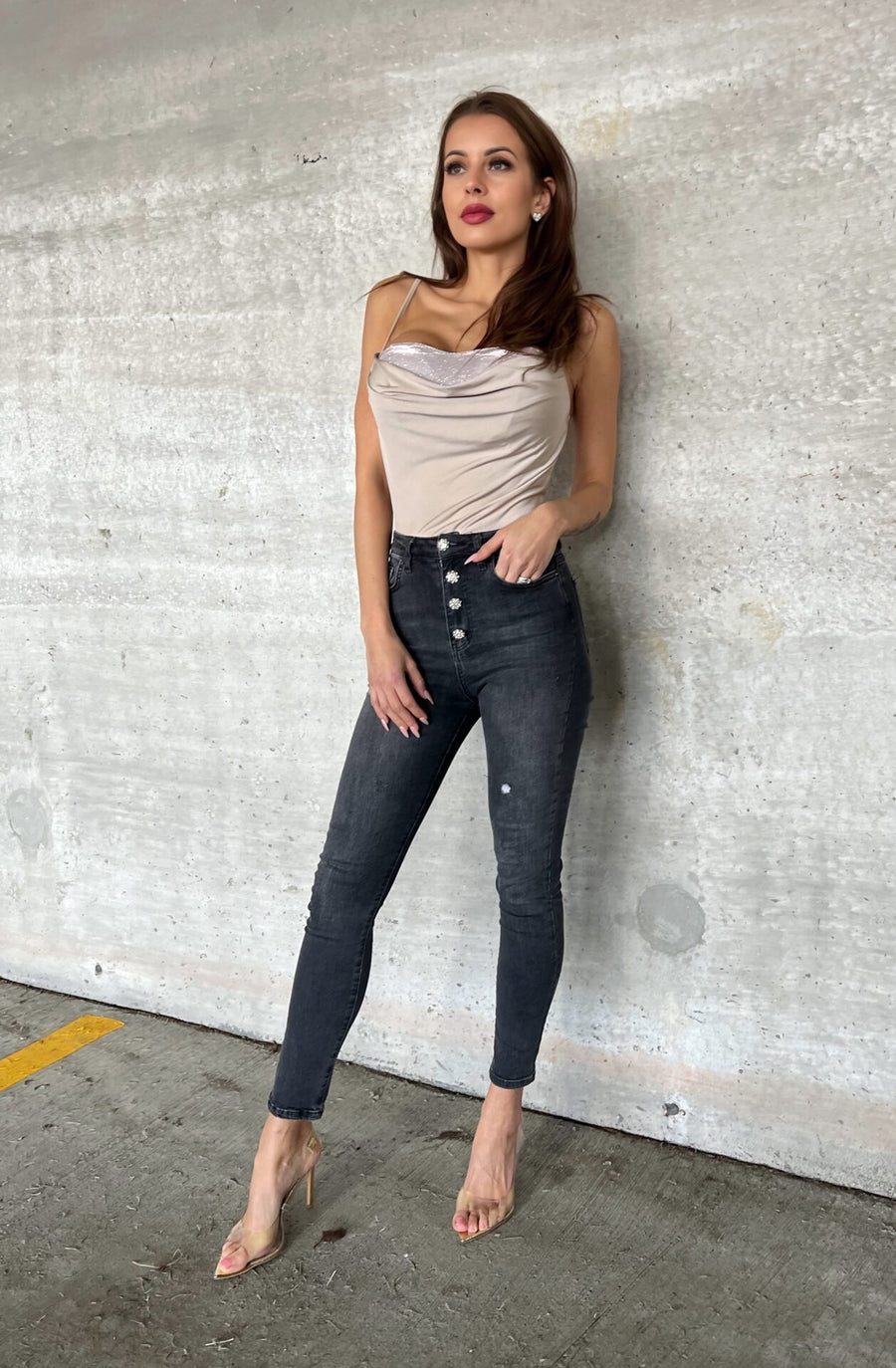 Effortless Elegance: Sleeveless Beige Bodysuit image 6