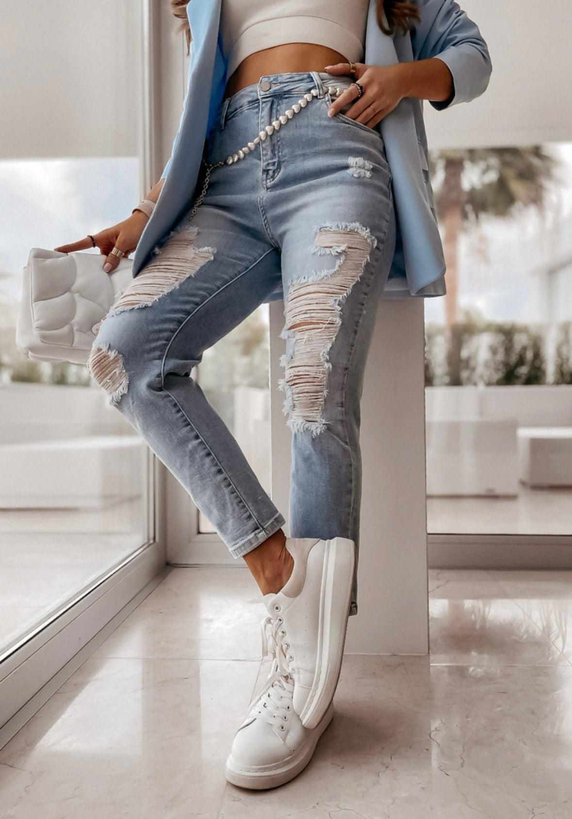 MULLAN BOYFRIEND JEANS LIGHT BLUE image 1
