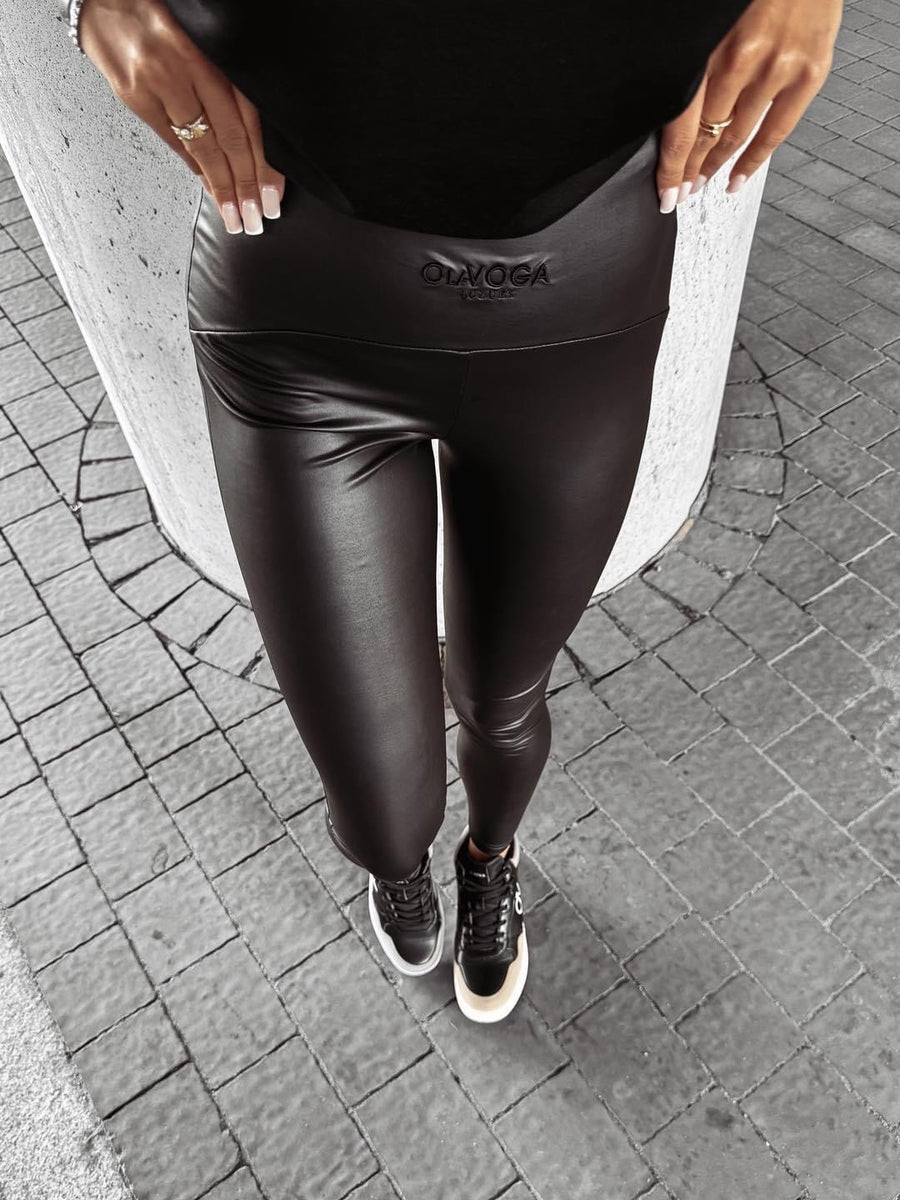 ARIA OLAVOGA slimming leather leggings black image 2