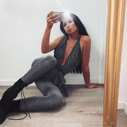 JUMPSUIT WITH SHINE , BLACK image 1