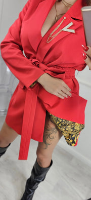 LA DIVA JACKET DRESS RED image 13