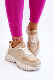 BOWIE CLASSIC PLATFORM SHOES BEIGE image 6