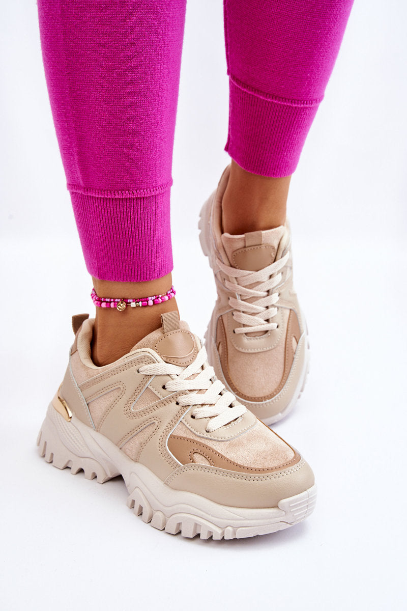 BOWIE CLASSIC PLATFORM SHOES BEIGE image 6