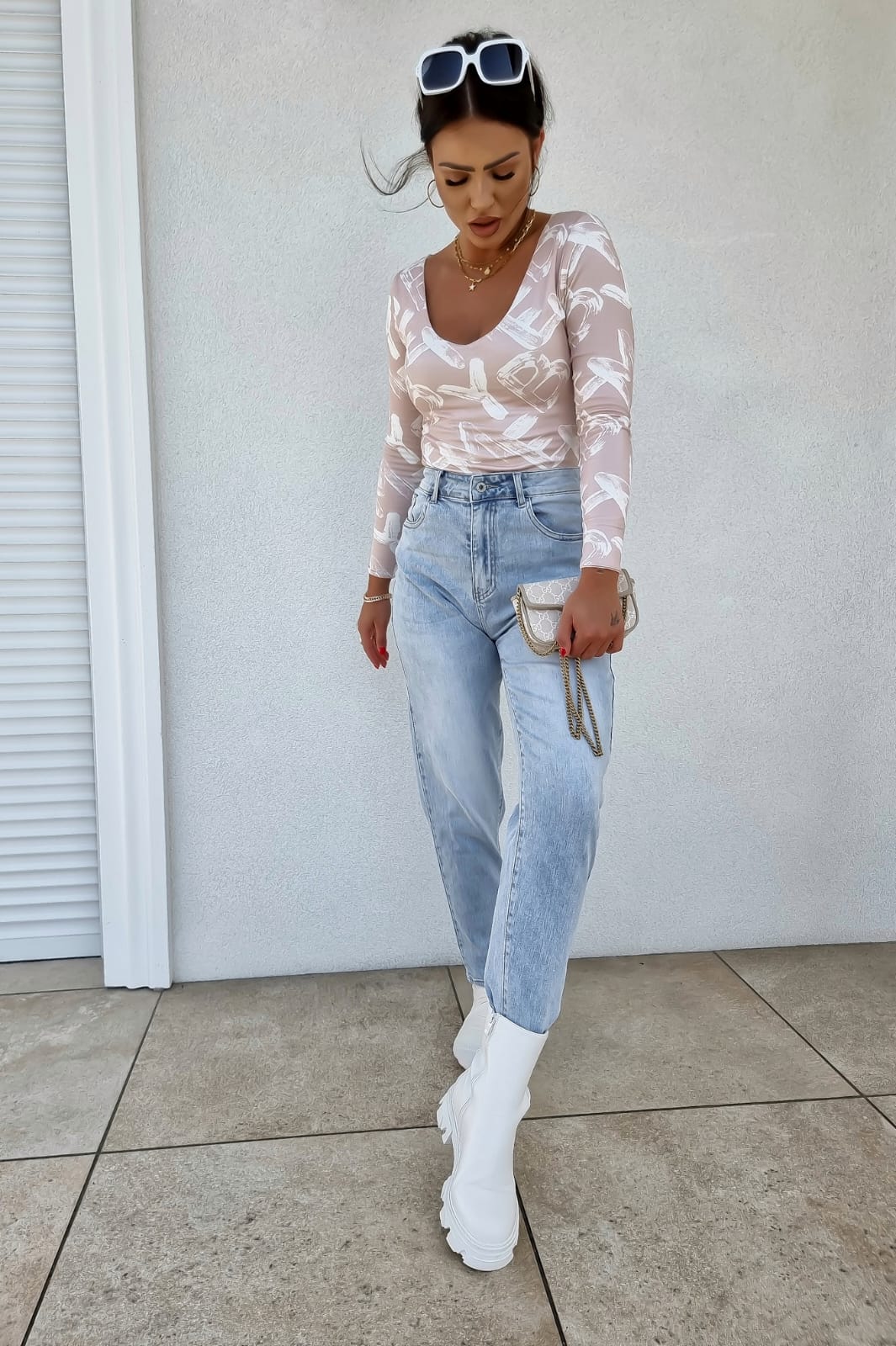 CLERIS BLOUSE BEIGE image 1