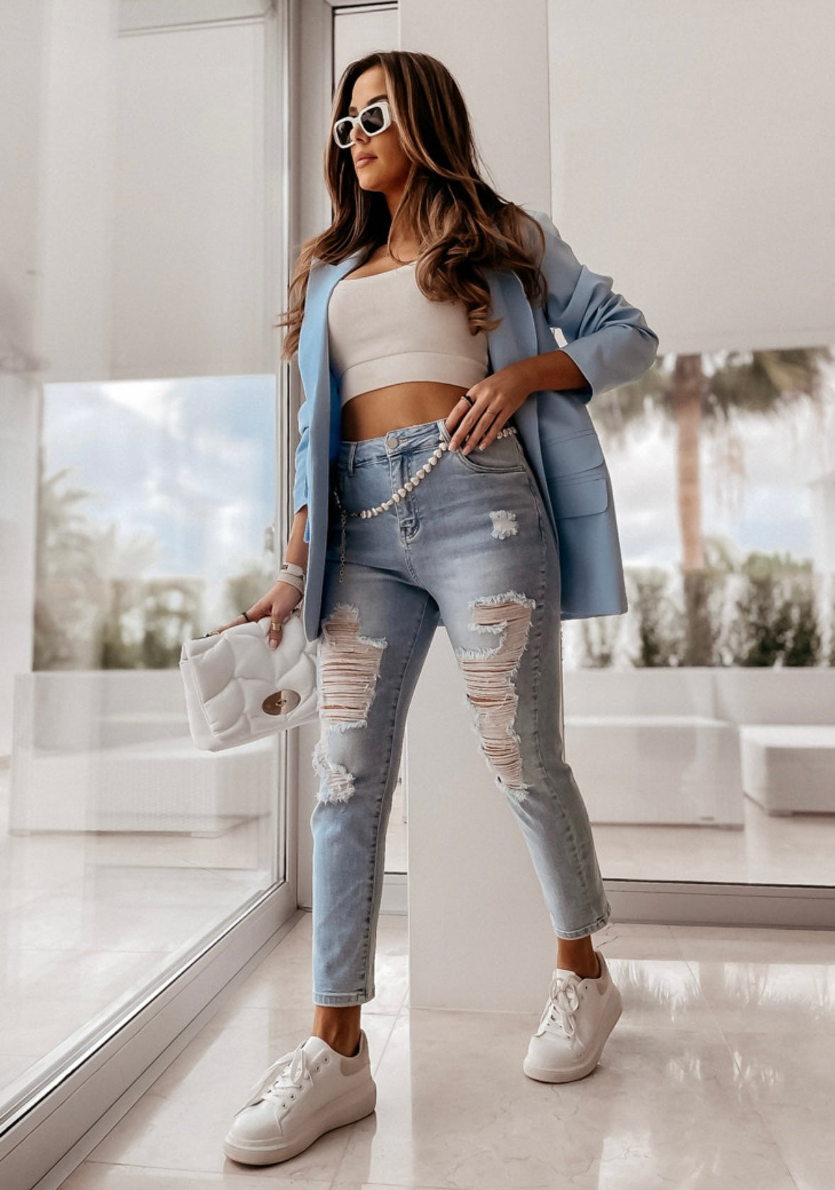 MULLAN BOYFRIEND JEANS LIGHT BLUE image 0