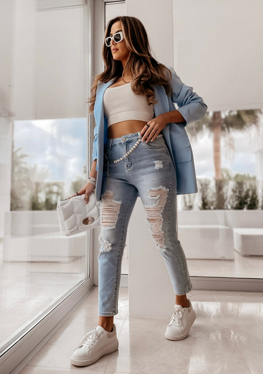 MULLAN BOYFRIEND JEANS LIGHT BLUE image 0