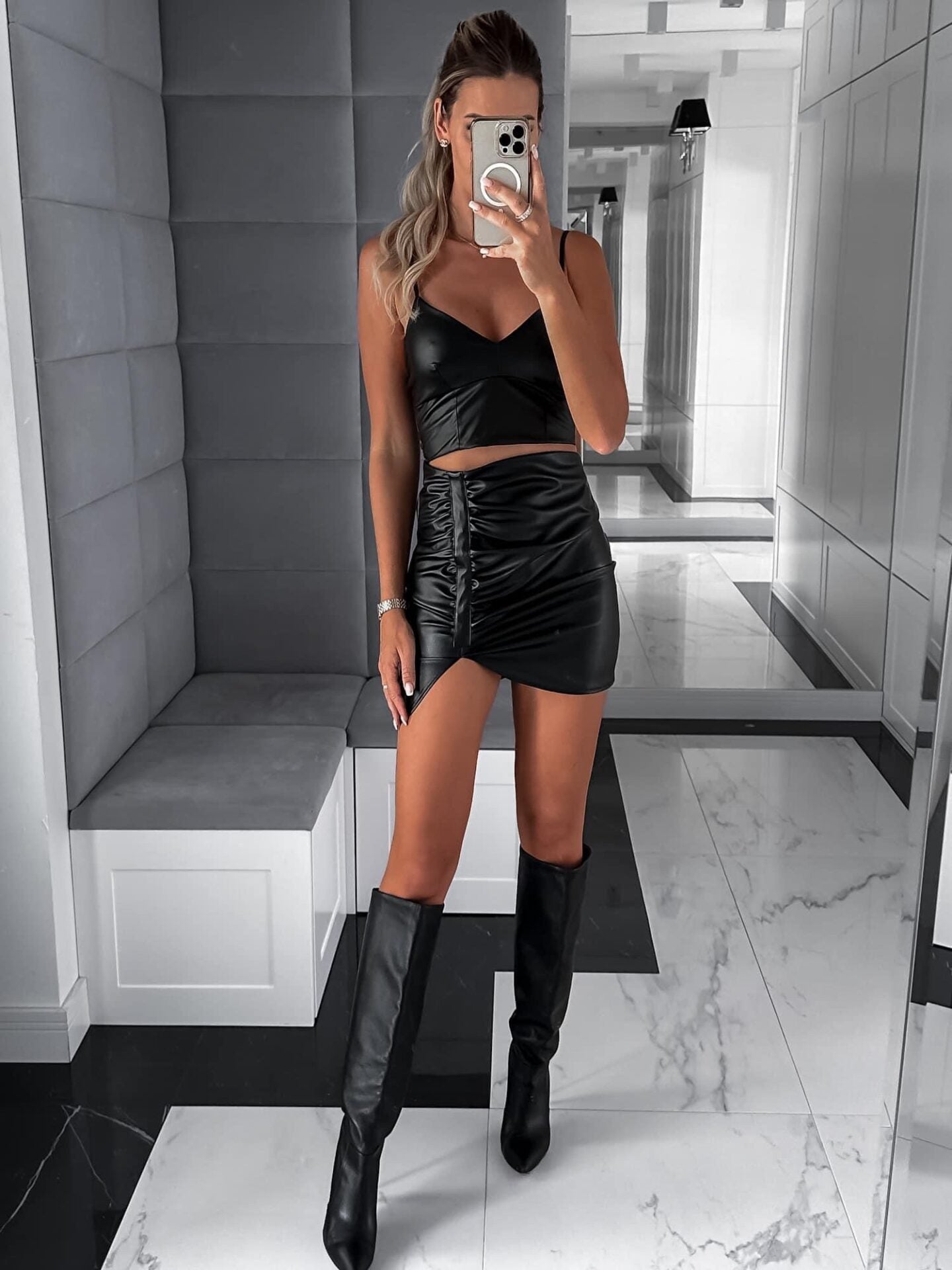 Mission eco leather skirt image 1
