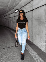 Classic women's T-shirt SPLIT OLAVOGA black image 2