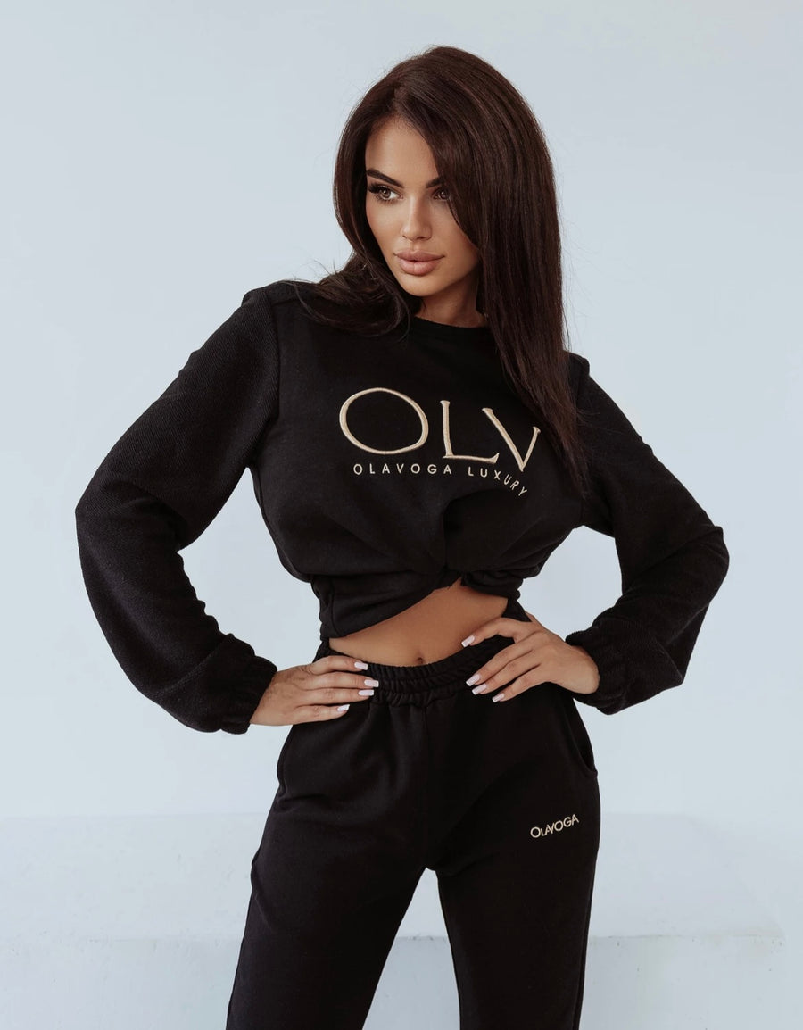 Luxury Set Woman Ola Voga Black sweatshirt image 0