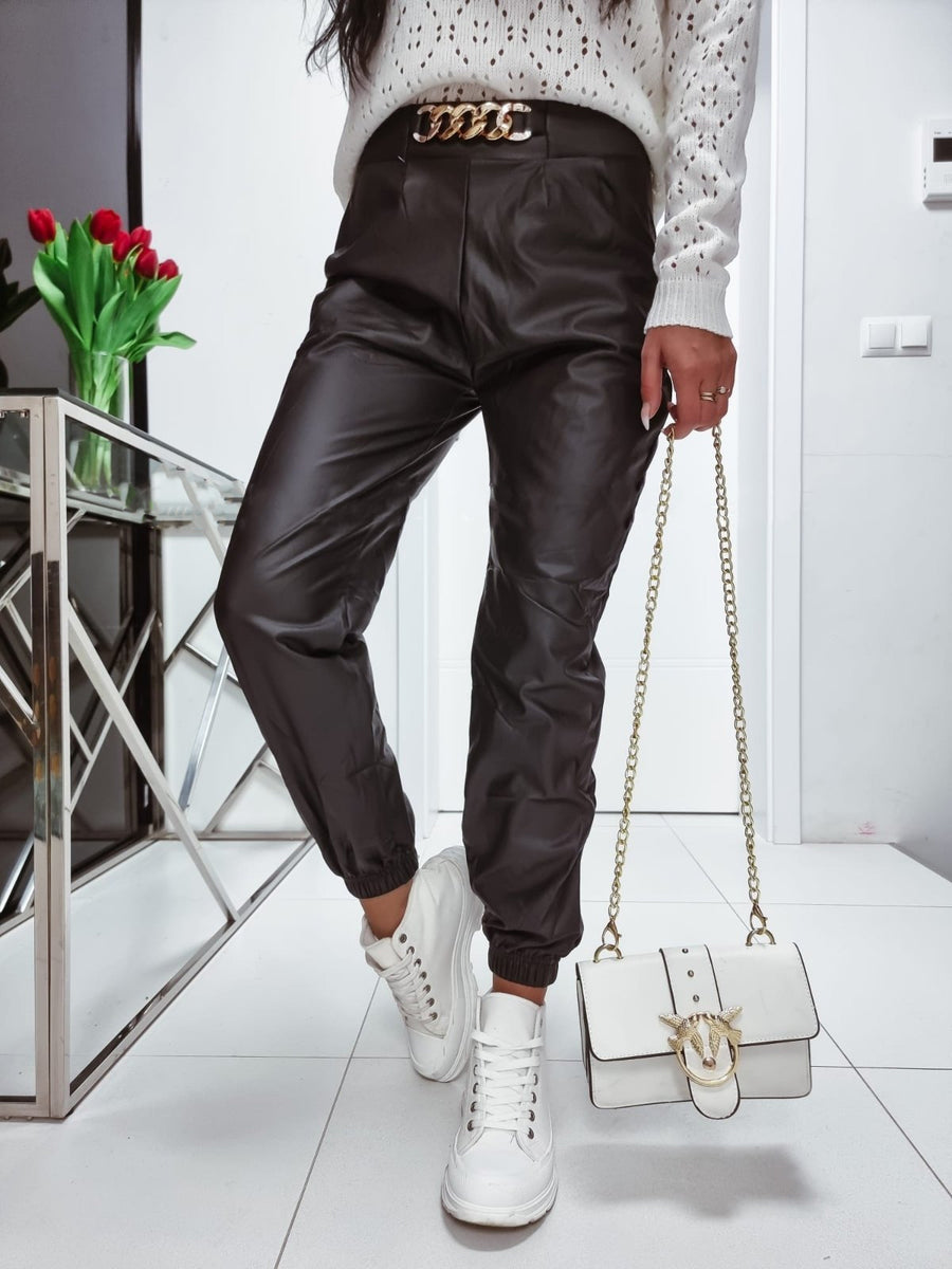 All Eyes On You Faux Leather Pants - M/L image