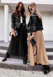 RONNI LEATHER JACKET WITH BUTTONS BLACK image 2