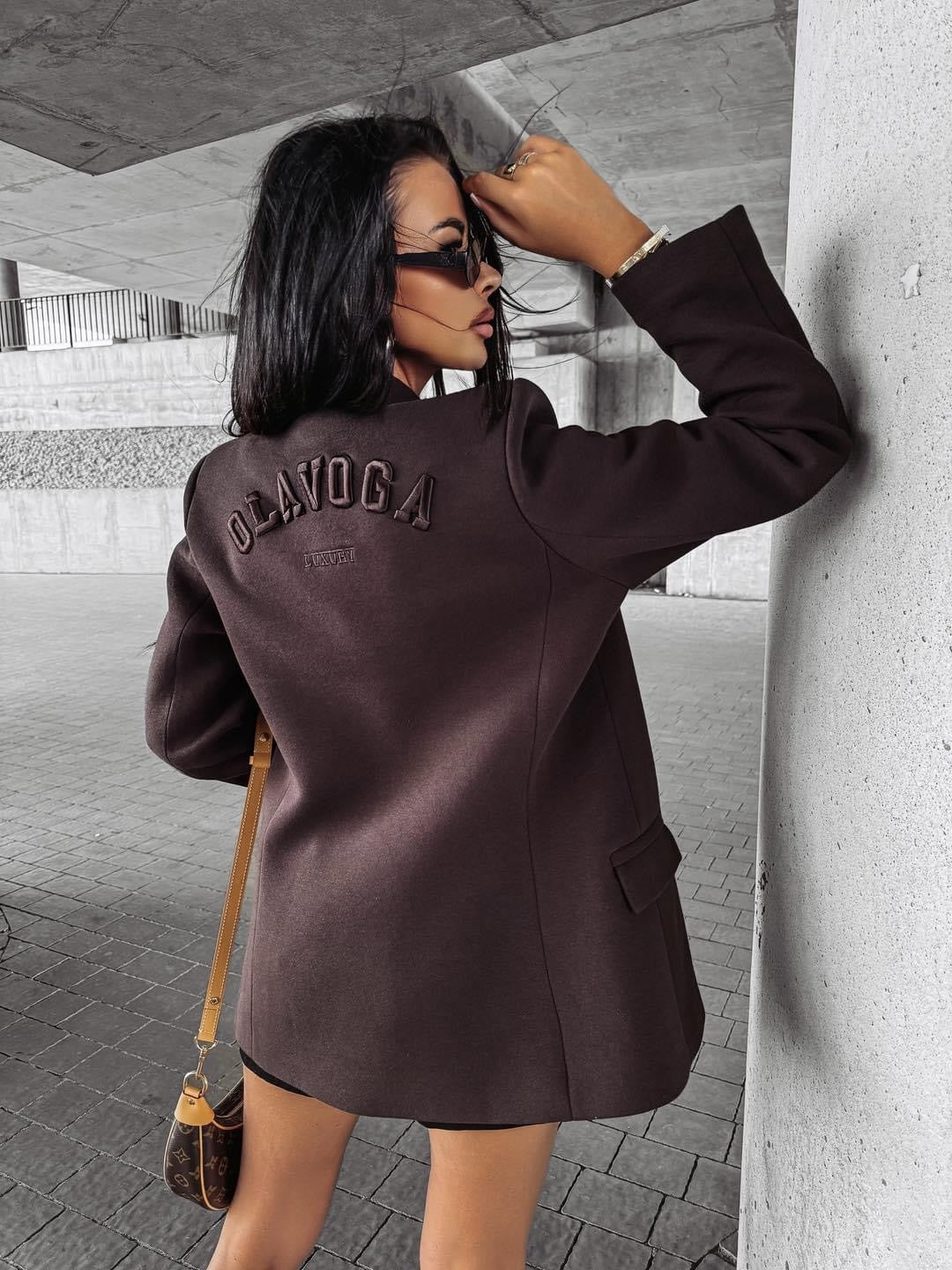 Oversize jacket OVERFLOW OLAVOGA beige chocolate image 1