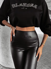 ARIA OLAVOGA slimming leather leggings black image 0