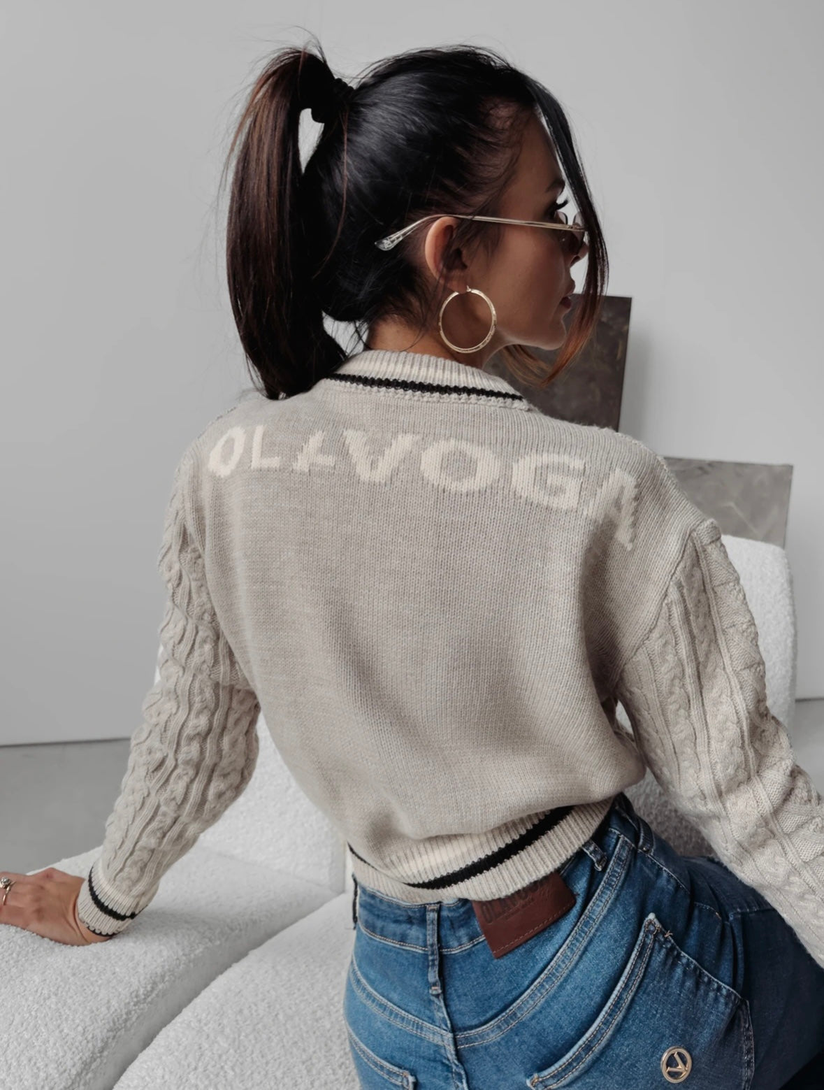 Taryn Ola Voga cardigan, beige image 1