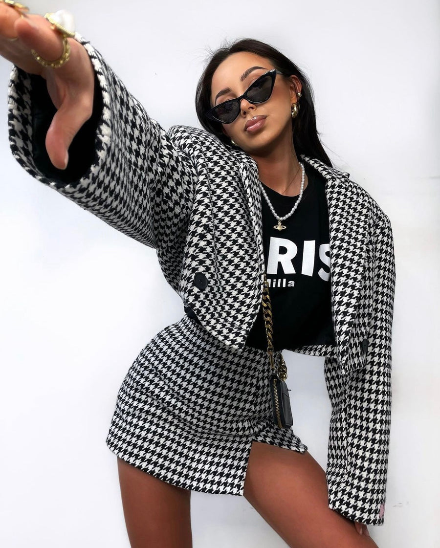 ASTURIO SKIRT/ SHORTS WHITE AND BLACK image 5
