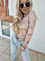 CLERIS BLOUSE MARBLE BEIGE image 3