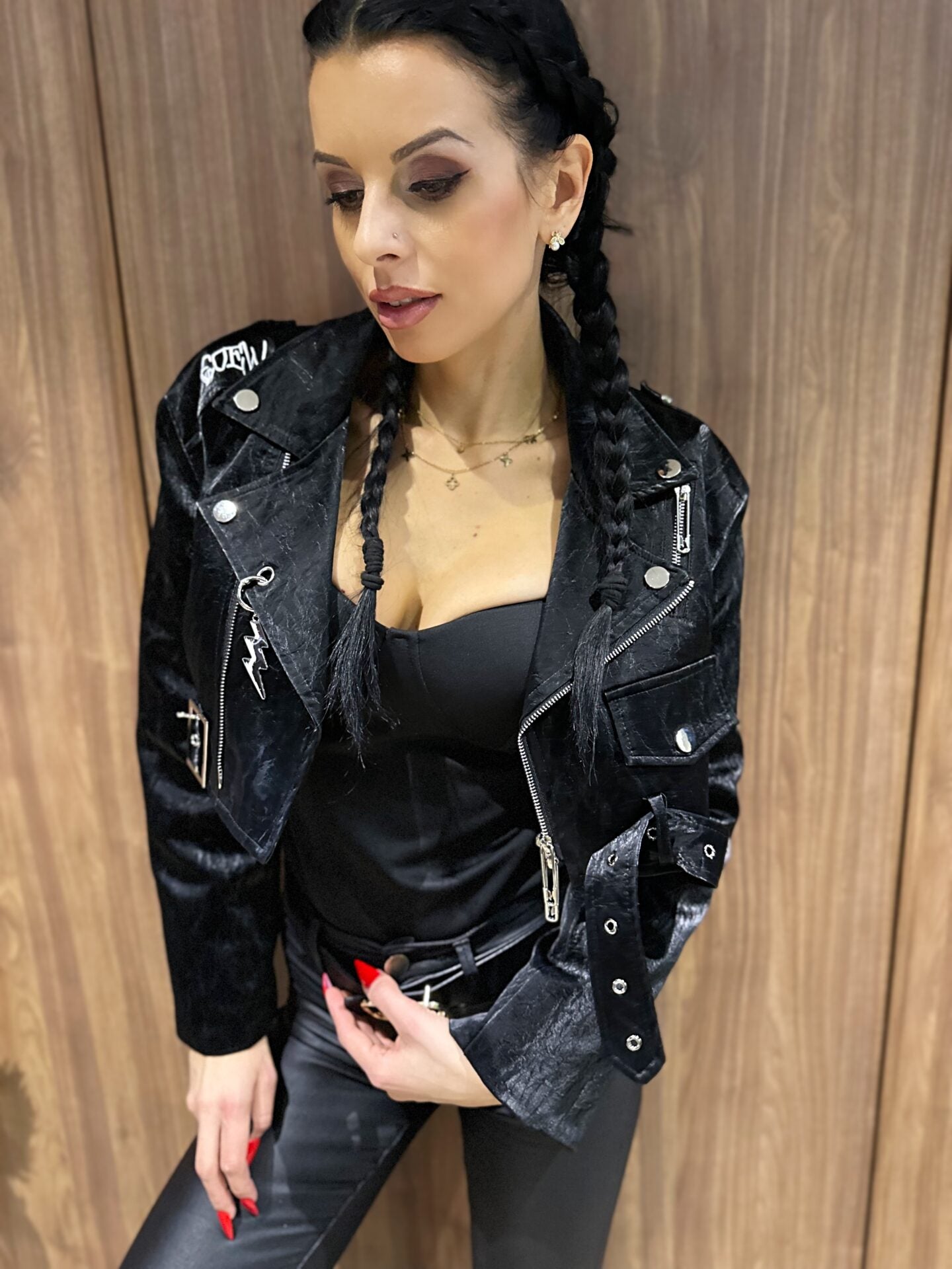 NOBODY BUT YOU CROP JACKET image 1