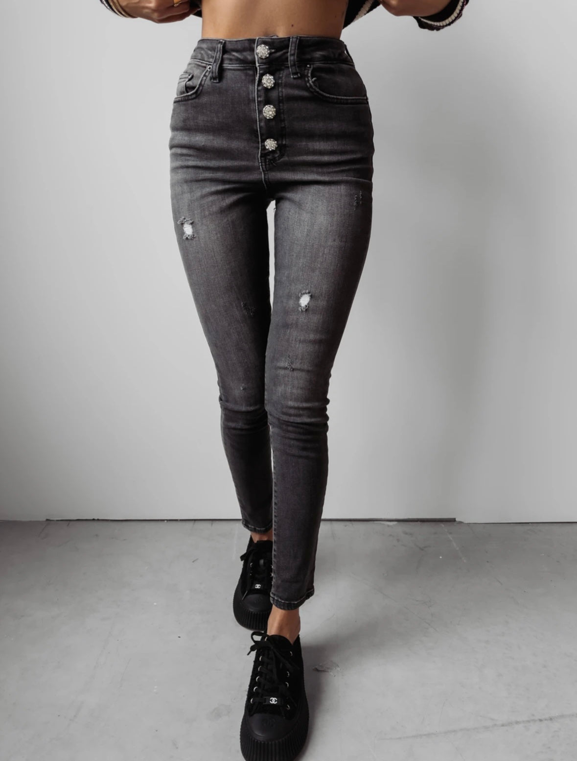 Boise Ola Voga slim fit jeans, black image 0
