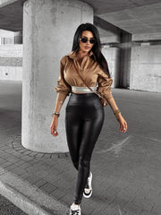 SABELLA OLAVOGA short elegant shirt, beige image 8
