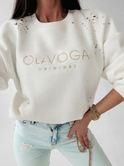 Cotton sweatshirt Melanie Ola Voga White image 2