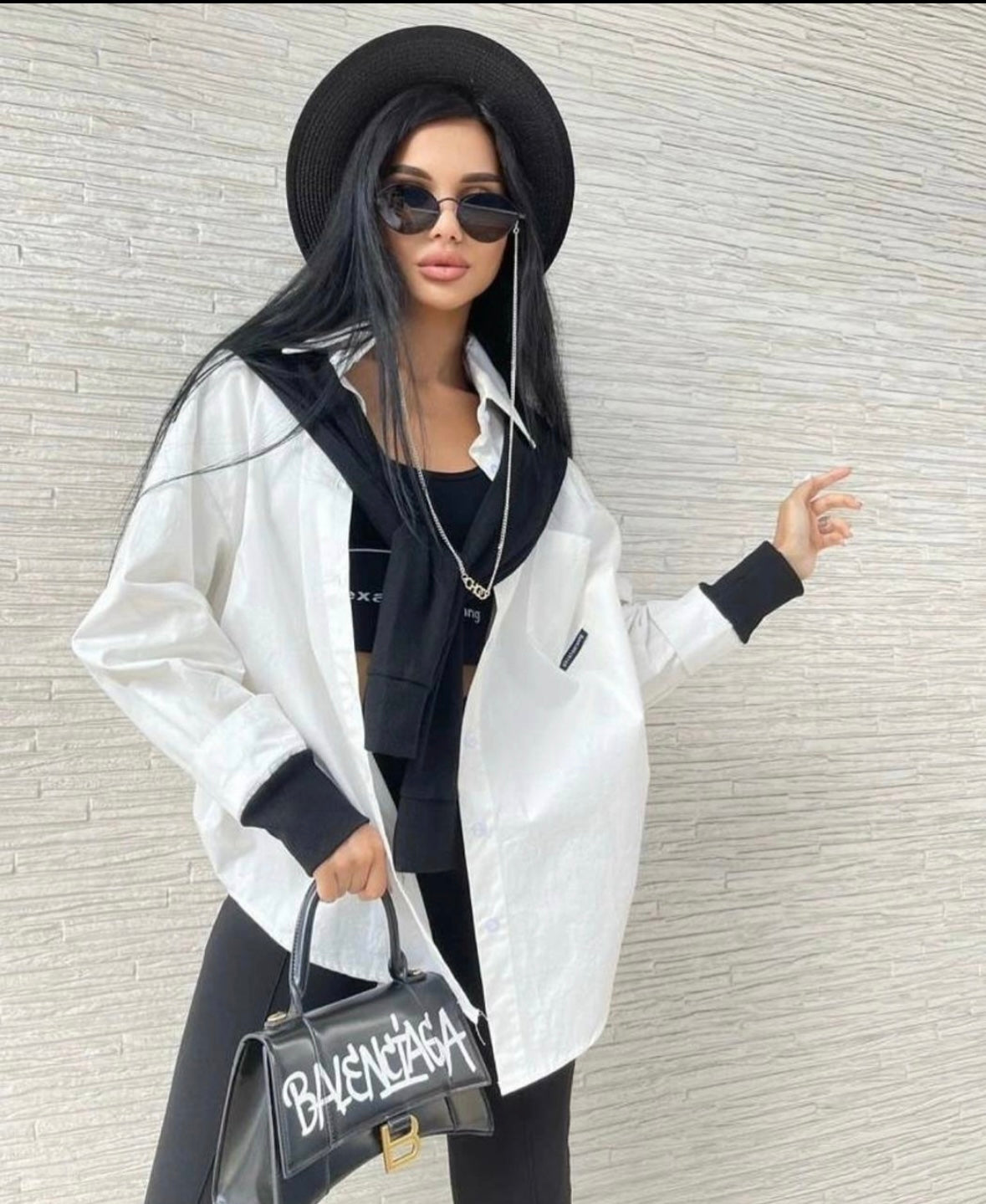Oversize Combo Shirt WHITE image 0