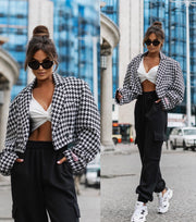 JACKANCY SHORT BLAZER, WHITE AND BLACK image 15