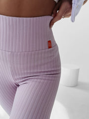 Debra Ola Voga lilac ribbed leggings image 4