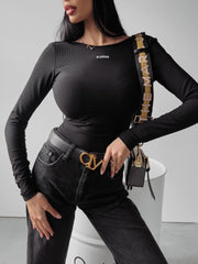 Junko Ola Voga black cutout bodysuit image 2