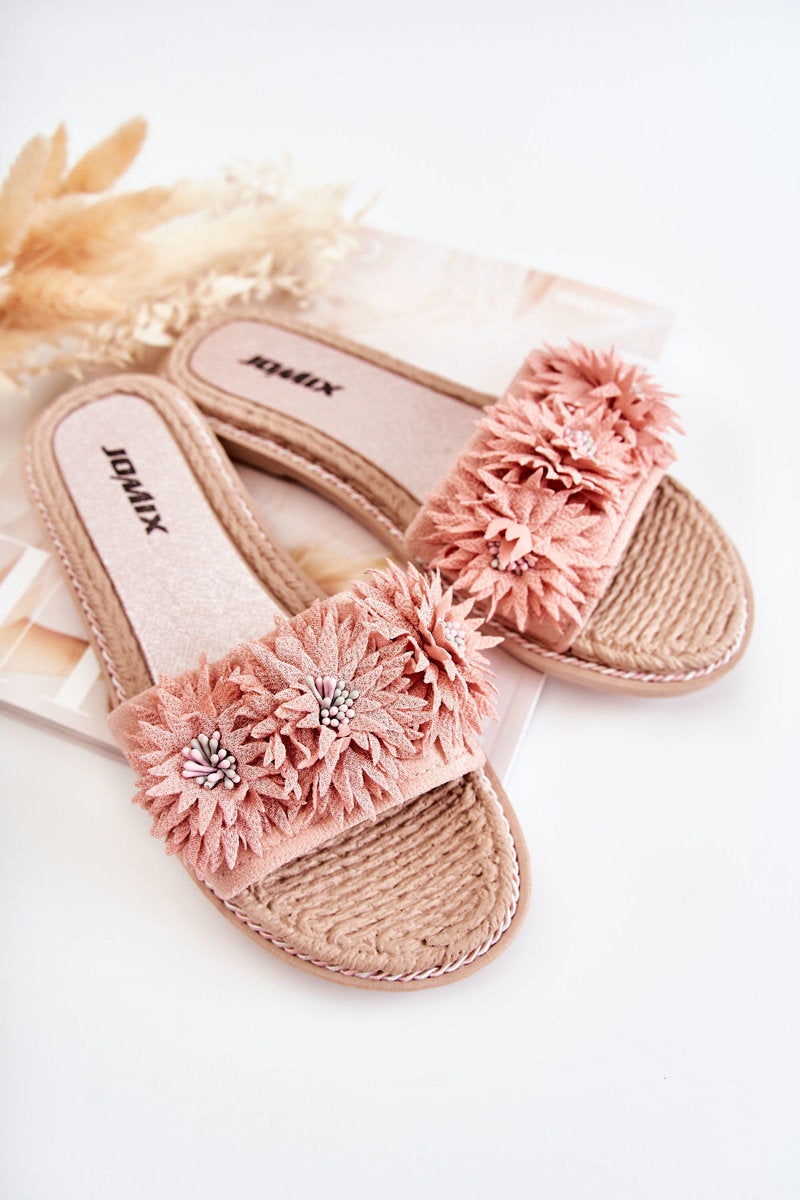 SUSANA WOMEN'S FABRIC FLOWER SLIPPERS PINK image 7