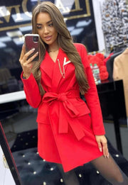 LA DIVA JACKET DRESS RED image 12
