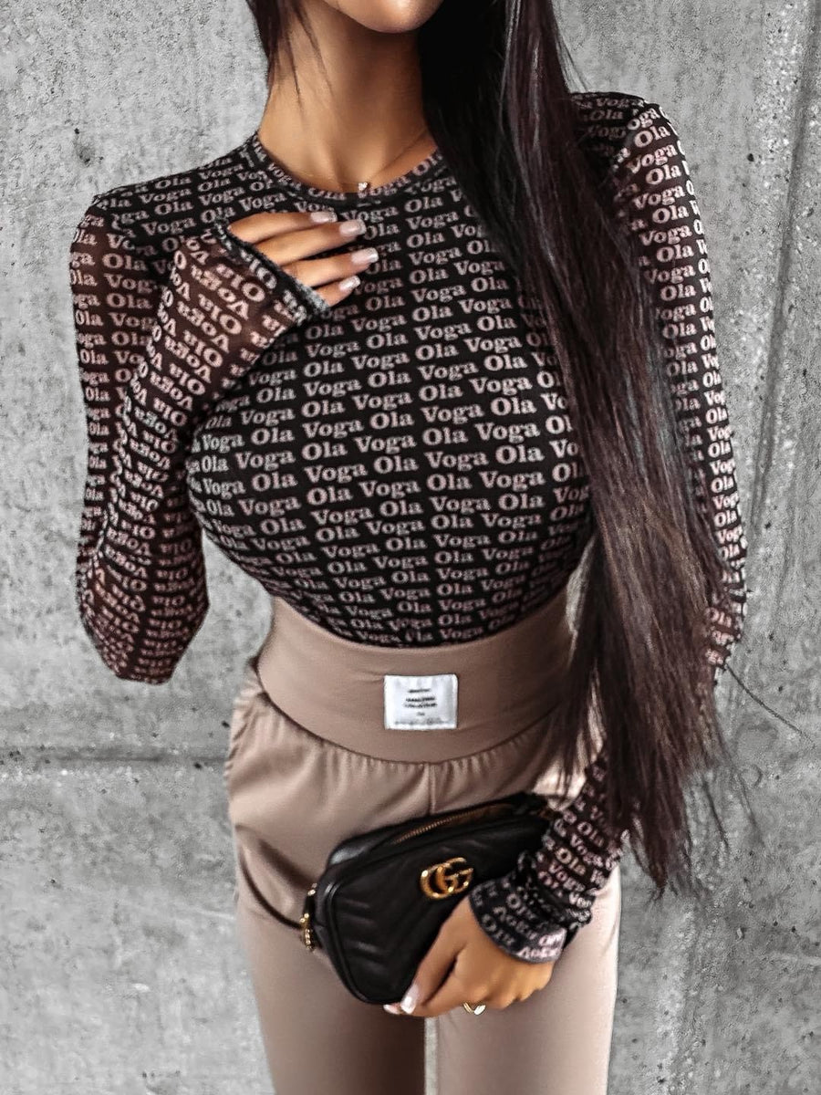 Slim fit blouse with logo LUMINA OLAVOGA black image 2