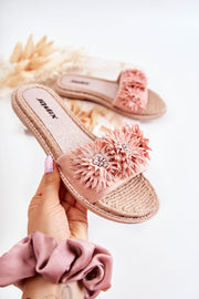 SUSANA WOMEN'S FABRIC FLOWER SLIPPERS PINK image 5