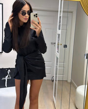 AMBER SATIN DRESS image 12