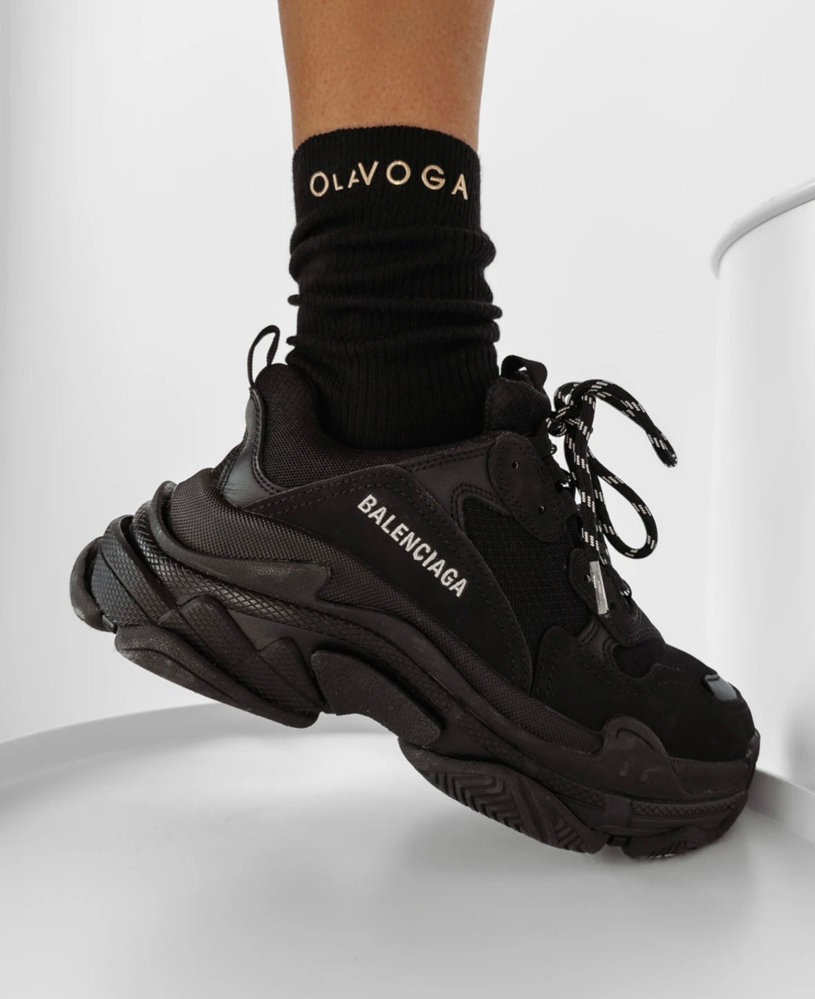 Kana Ola Voga 3-pack women's cotton socks, black image 0
