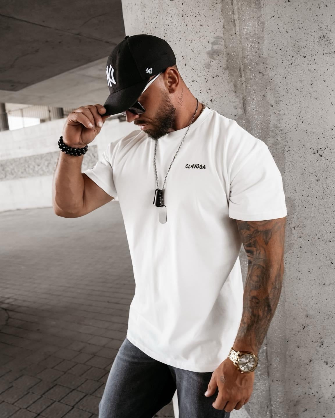 Men's oversize T-shirt SAYER Ola Voga, white image 1