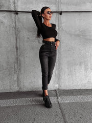 High waisted jeans from Graf Ola Voga black image 3