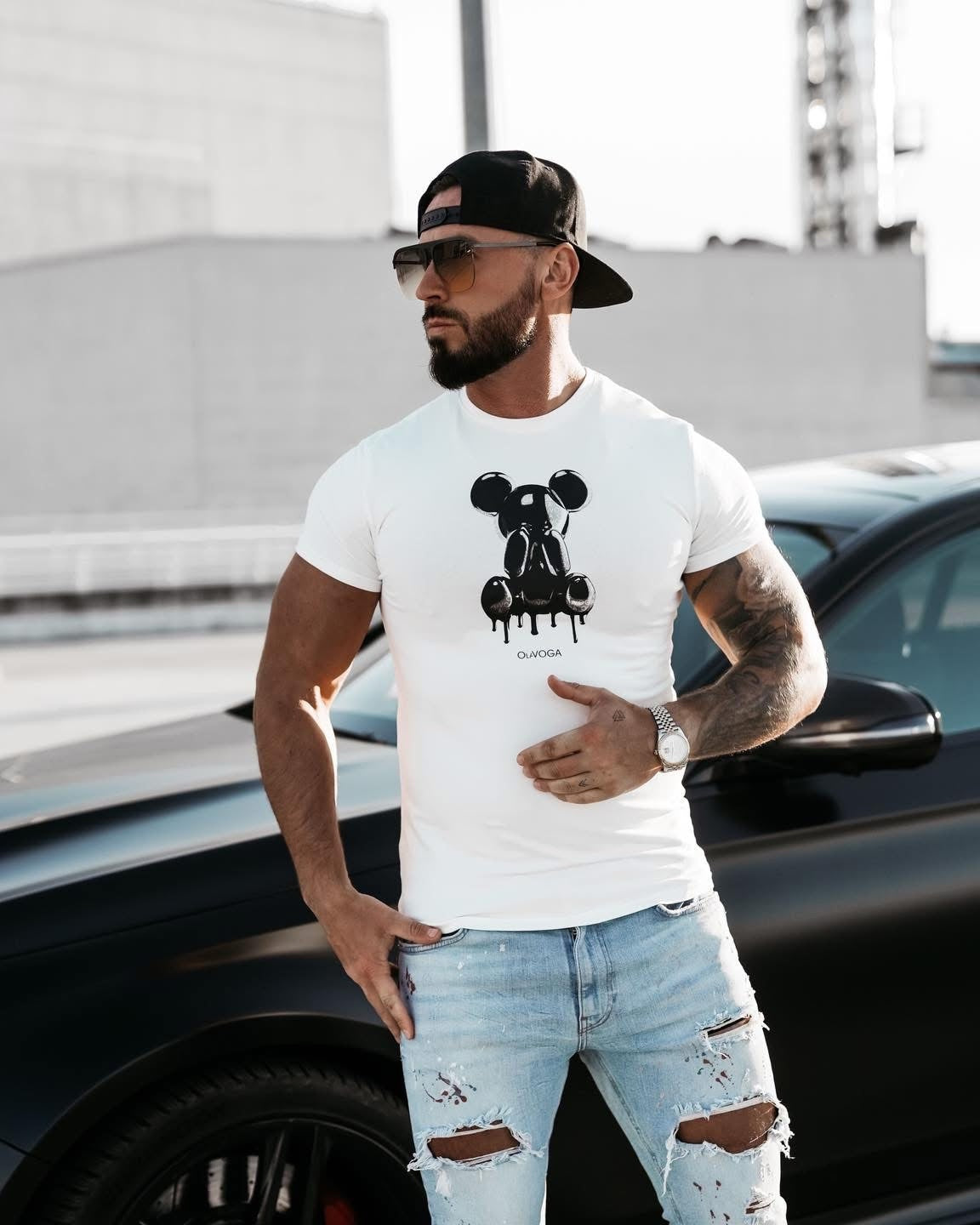 UNISEX OVERSIZE PRINT T-SHIRT OLAVOGA CAVE ECRU image 0