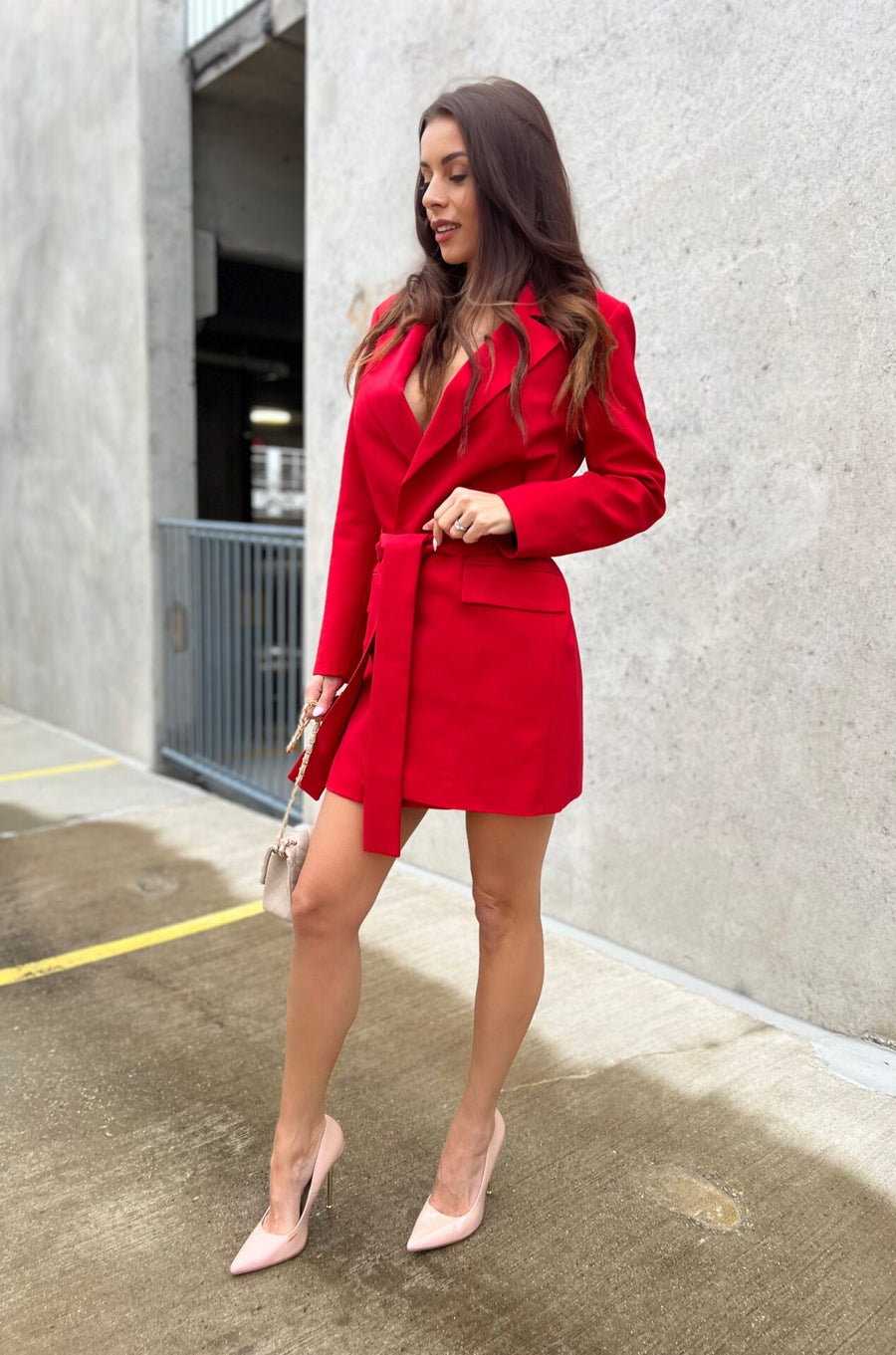 LA DIVA JACKET DRESS RED image 4