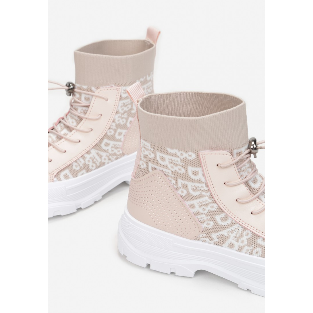 PATTERNED SNEAKERS LOOP TRENDS PINK image 1