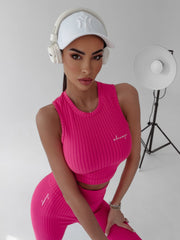 Sporty striped set Colet Ola Voga amaranth image 3