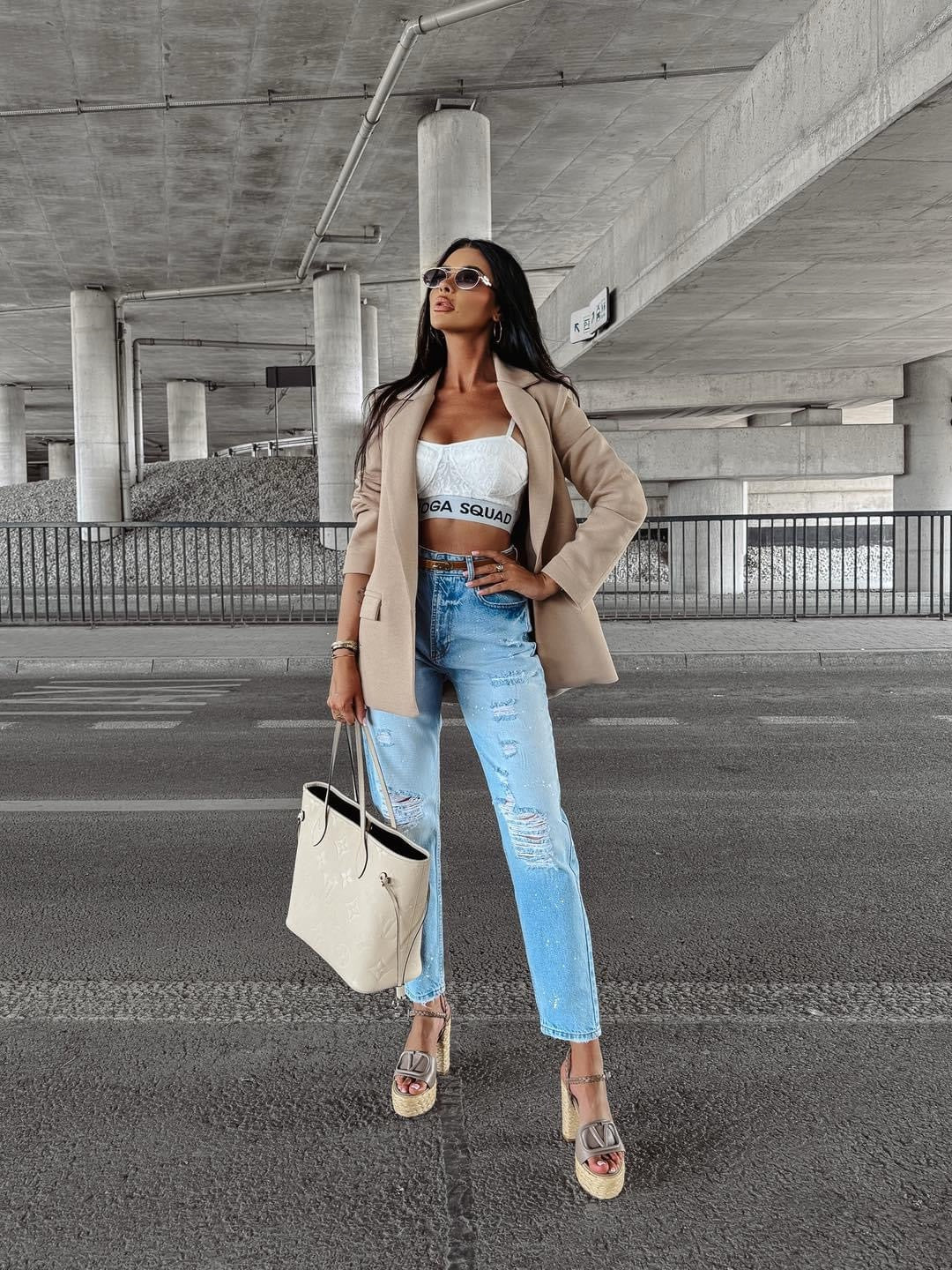 Oversize jacket OVERFLOW OLAVOGA beige image 0