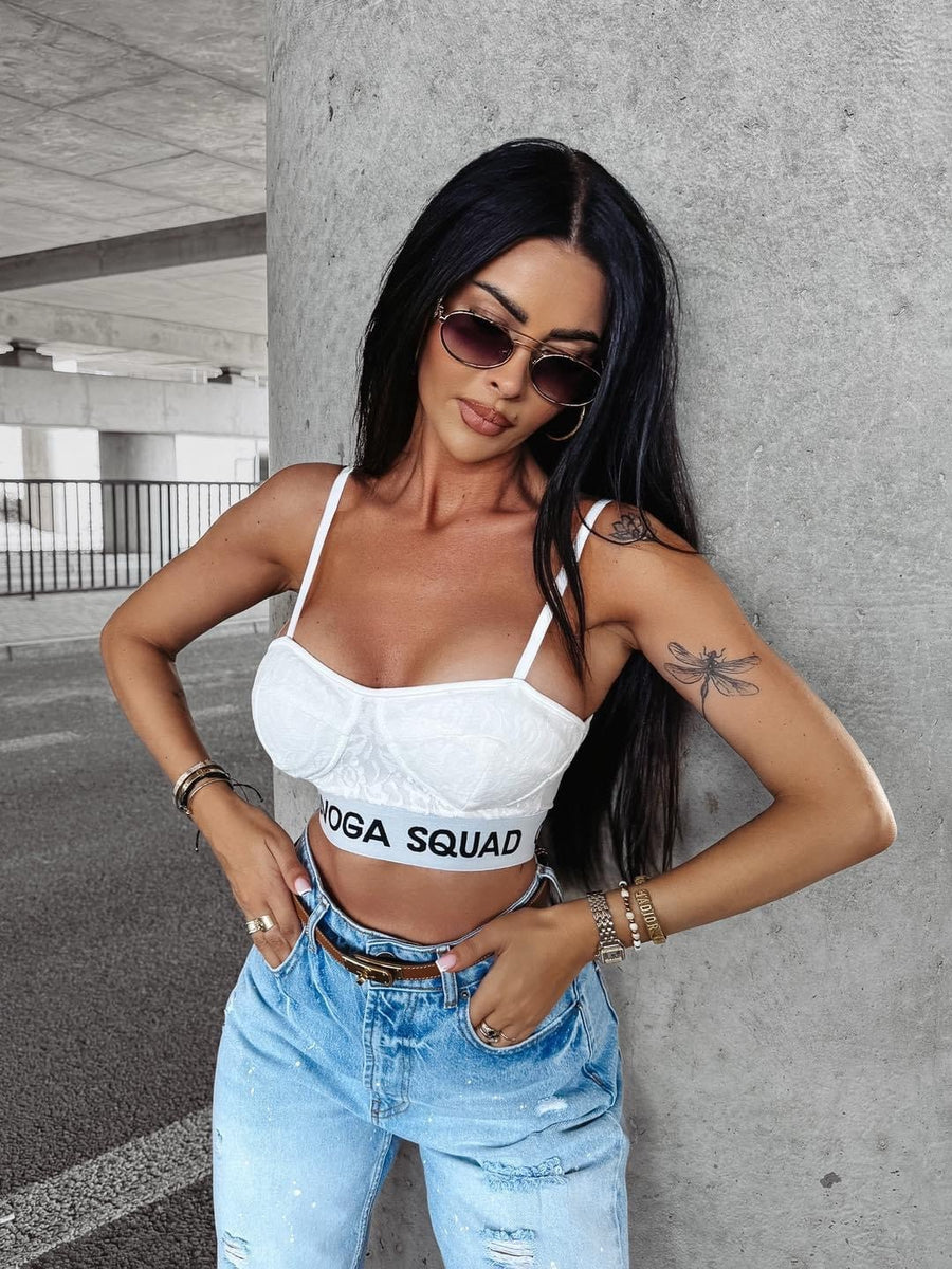 FLAY OLAVOGA white strapless top white - M image